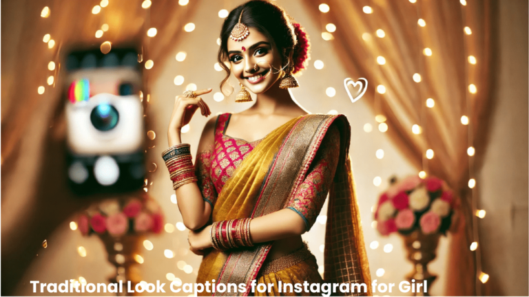 Traditional Look Captions for Instagram for Girl