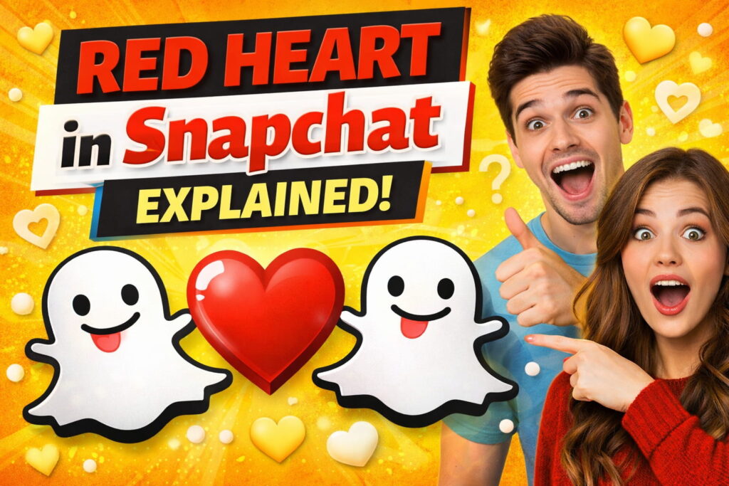 Red Heart in Snapchat